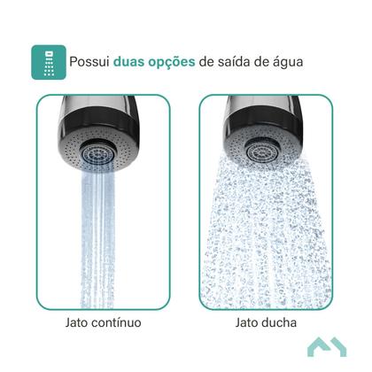 Imagem de Torneira Parede Flexivel Mangueira Silicone Movel Ducha Jato