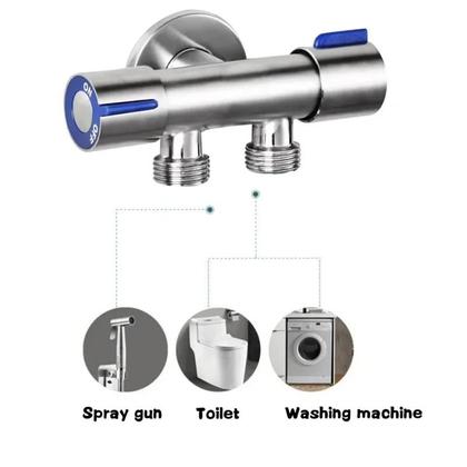 Imagem de Torneira Registro T Duas Saídas De Água Inox Válvula Duplo Válvula dupla