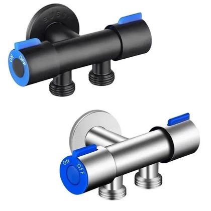 Imagem de Torneira Registro T Duas Saídas De Água Inox Válvula Duplo Válvula dupla