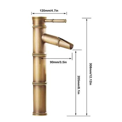 Imagem de Torneiras De Bambu Para Banheiro, Torneiras De Bacia De Latão, Torneiras De Luxo Para Cozinha, Jardim Ao Ar Livre,