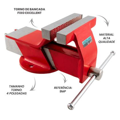 Imagem de Torno de Bancada Fixa 4 Pol 9MP Excellent