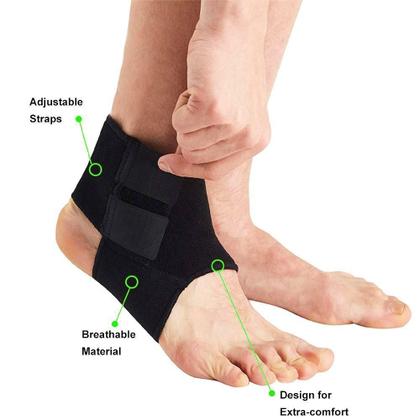 Imagem de Tornozeleira ajustável compressão tensor neoprene para esportes