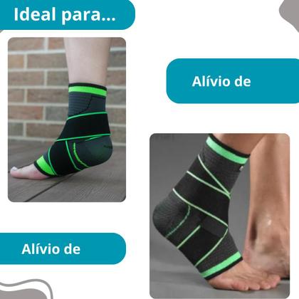 Imagem de Tornozeleira Compressão Ortopédica Ajustável Para exercício funcional