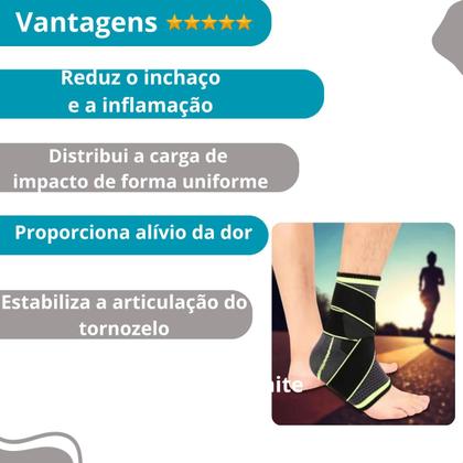 Imagem de Tornozeleira Compressão Ortopédica Ajustável Para exercício funcional