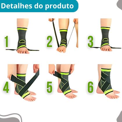 Imagem de Tornozeleira Compressão Ortopédica Ajustável Para exercício funcional