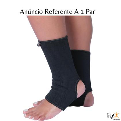 Imagem de Tornozeleira Elástica Par Compressão Esporte Futebol Caminhada Treino Alivia A Dor Contém o Par