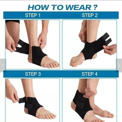 Imagem de Tornozeleira Ortopédica Compressão Ajustável Estabilizadora Neoprene Alívio da Dor Esporte Exercício Funcional