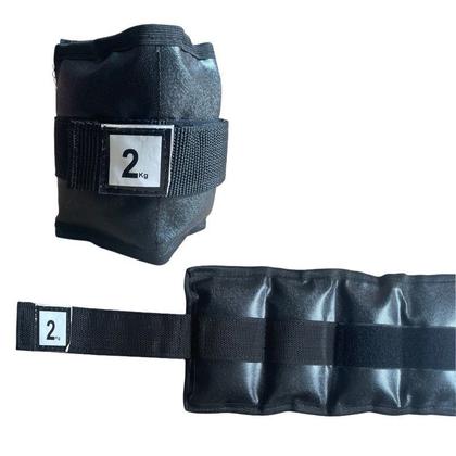 Imagem de Tornozeleira Profissional 2kg (par) Capota Marítima academia fitness treino em casa