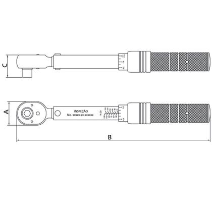 Imagem de Torquímetro de estalo para bits - Encaixe 1/4"