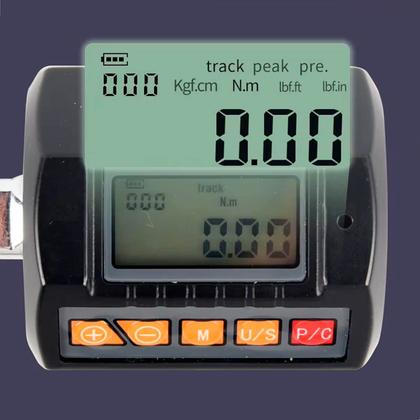 Imagem de Torquímetro Digital 1 2 com Adaptadores 1 4 e 3 8 13.5 135 N m 2 Tela Iluminada Alerta Sonoro Visual