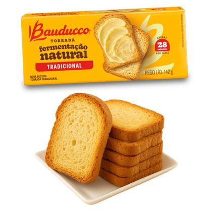 Imagem de Torrada Tradicional Bauducco Kit 3 Pacotes de 142g