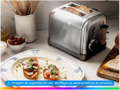 Imagem de Torradeira cuisinart p/ 2 fatias aço escovado 220v cpt-160brb