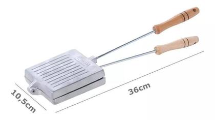 Imagem de Torradeira para fogão Chapa de alumínio sanduicheira AND