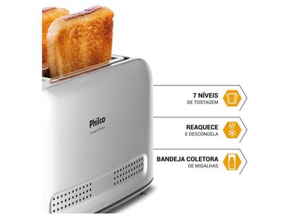 Imagem de Torradeira Philco 7 Níveis De Tostagem Com 3 Funções 800W