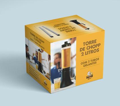 Torre Chopp 2L Com 2 Refil Gelantes - Doutor Beer Imagem de Torre Chopp 2L Com 2 Refil Gelantes