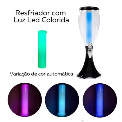 Torre Chopp Chopeira Gelado Choppeira 2,0lt Resfriador Led - MAF Imagem de Torre Chopp Chopeira Gelado Choppeira 2,0lt Resfriador Led