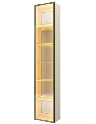 Imagem de Torre Cristaleira Uma Porta Reflecta Com Led Off White Matiz