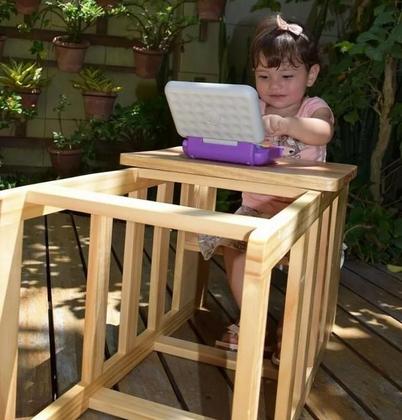 Imagem de Torre de Aprendizagem Pinus  Auxilie o Desenvolvimento do Seu Filho com Estilo e Segurança