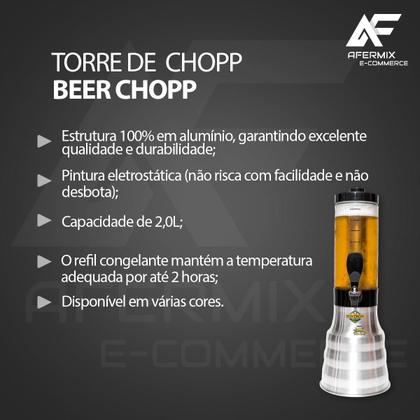 Torre De Chop Alumínio Portatil 2l Base Giratória Várias Cores - TKS Imagem de Torre De Chop Alumínio Portatil 2l Base Giratória Várias Cores