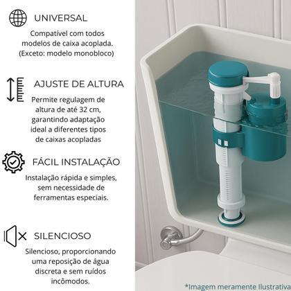 Imagem de Torre de Entrada Universal com Boia para Caixa Acoplada