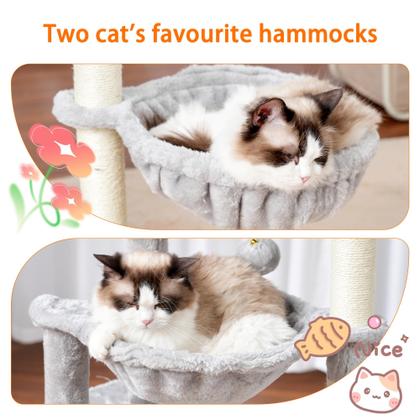 Torre de Gato Heybly HCT006SW - Arranhador Cinza Imagem de Torre de Gato Heybly HCT006SW - Arranhador Cinza