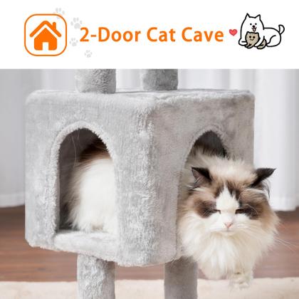 Torre de Gato Heybly HCT006SW - Arranhador Cinza Imagem de Torre de Gato Heybly HCT006SW - Arranhador Cinza