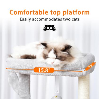 Torre de Gato Heybly HCT006SW - Arranhador Cinza Imagem de Torre de Gato Heybly HCT006SW - Arranhador Cinza