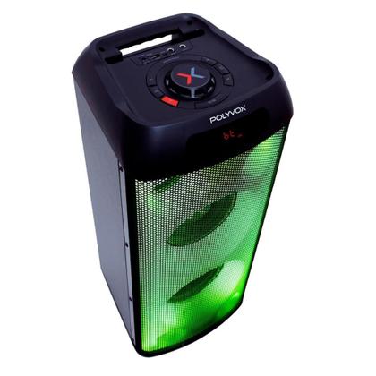 Imagem de Torre de Som Amplificada Polyvox, TWS, 3 Vias, Full LED, 800W, Bluetooth, Bivolt, Preto - XT-660T