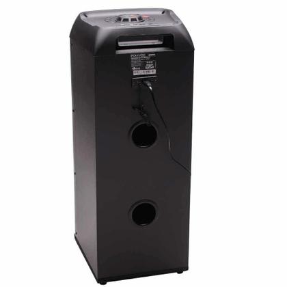 Imagem de Torre de Som Amplificada Polyvox, TWS, 3 Vias, Full LED, 800W, Bluetooth, Bivolt, Preto - XT-660T