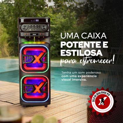 Imagem de Torre de Som ATX-2108M Quadradinho 2100W RMS Bluetooth Rádio FM Amvox