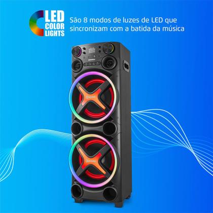 Torre de Som Mondial TM-2200 luzes Bluetooth0W RMS APP - Caixa de