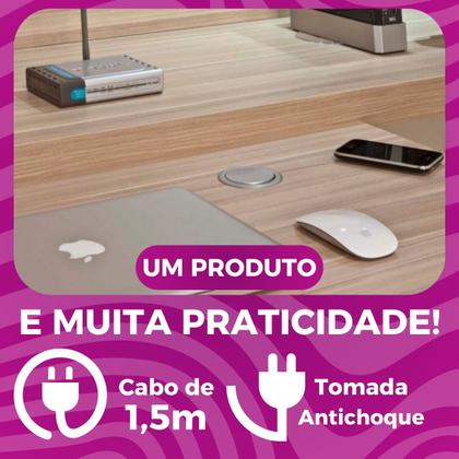 Imagem de Torre De Tomada Automática C/ Carregado Wirelesr Usb Preta