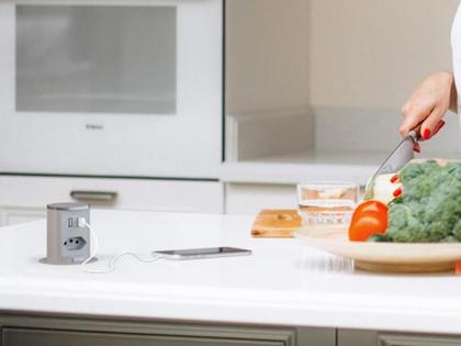 Imagem de Torre De Tomada Embutir Pop 2 Tomadas 20a Cinza