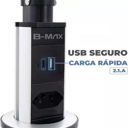 Imagem de Torre De Tomadas Multiplug com 2 tomadas Usb + Usb C
