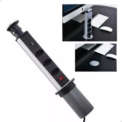 Imagem de Torre de tomadas para bancada multiplug 3 tomadas - OI-TO121