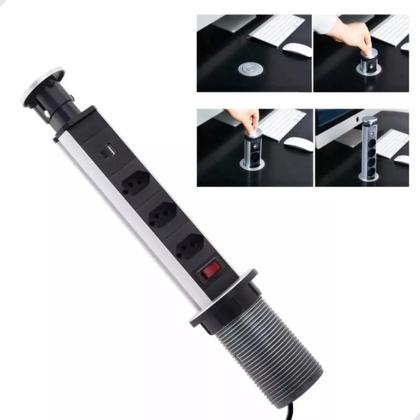 Imagem de Torre de tomadas para bancada multiplug 3 tomadas - OI-TO121