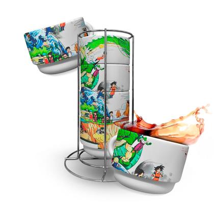 Imagem de Torre de Xícaras Decorativa Universo Dragon Ball Z 150mL