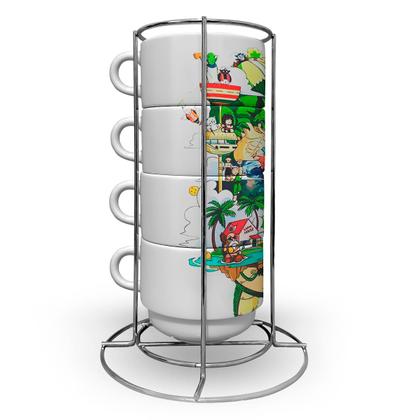 Imagem de Torre de Xícaras Decorativa Universo Dragon Ball Z 150mL