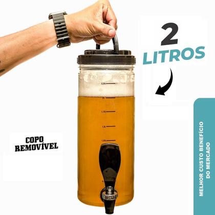 Torre Giratória Beer 2L Cerveja Chopp Copo Removível Duff - FULL SHOPP Imagem de Torre Giratória Beer 2L Cerveja Chopp Copo Removível Duff