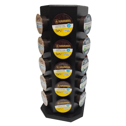 Imagem de TORRE GIRATÓRIA ORGANIZADOR PORTA CÁPSULAS DE CAFÉ TRÊS CORAÇÕES - Sem emendas ou encaixes