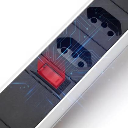 Imagem de Torre Multiplug Retrátil com 2 Tomadas 110-250v 10A - SOLUCAO