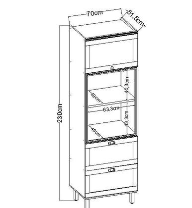 Imagem de Torre para 2 Fornos 2 Portas 1 Gaveta 100% Mdf Iluminata