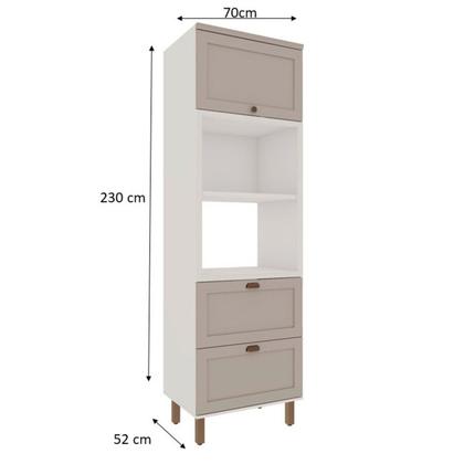 Imagem de Torre para 2 Fornos 2 Portas 1 Gaveta 100% Mdf Iluminata