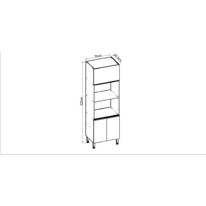 Imagem de Torre para Cozinha para Microondas e Forno com 3 Portas
