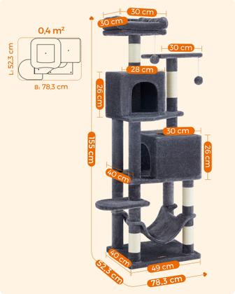 Imagem de Torre para Gatos Feandrea - Arranhador com Cat Tree