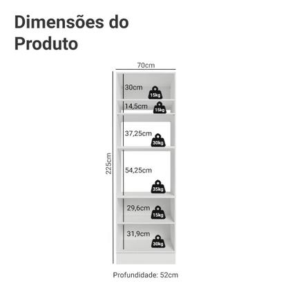 Imagem de Torre Quente 70 cm 3 Portas Branco/Crema Vik Madesa