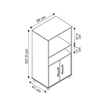 Imagem de Torre Quente com 2 Portas Branco 100% MDF Lilies Móveis