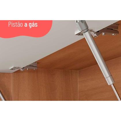 Imagem de Torre Quente de Cozinha Paneleiro Thela Macadâmia 2 Fornos 3 Portas 70cm Freijo/Branco - Telasul