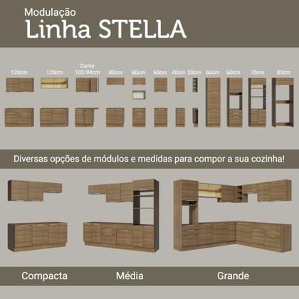 Imagem de Torre Quente Madesa Stella 60 cm 1 Porta 3 Gavetas - Rustic