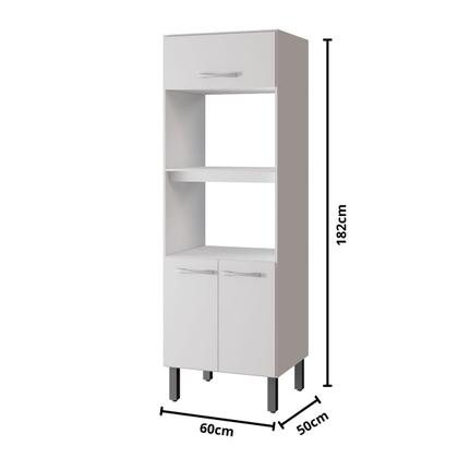 Imagem de Torre Quente Vercelli para Forno e Microondas Branco - Pnr Móveis